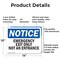 Signmission Emergency Exit Only Not An Entrance OSHA Notice Sign, Aluminum, 14in W x 10in L, 2PK OS-2PACK-NS-A-1014-L-11820 - alternate 2